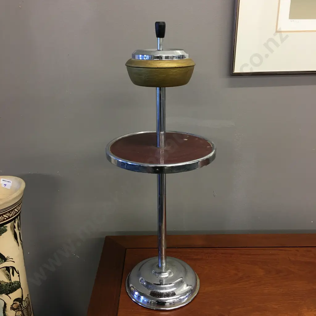 Vintage Standing Ashtray With Shelf H58cm. Image 1++